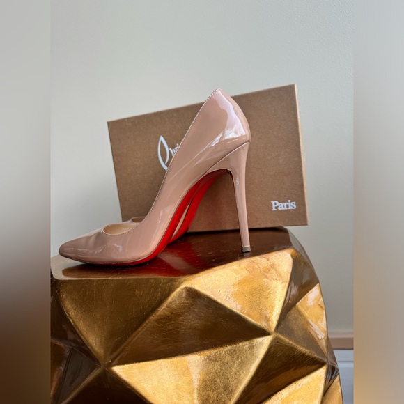 Christian Louboutin Pigalle 100 Patent Nude Shoes, Size 40 (US 9) - Picture 11 of 17